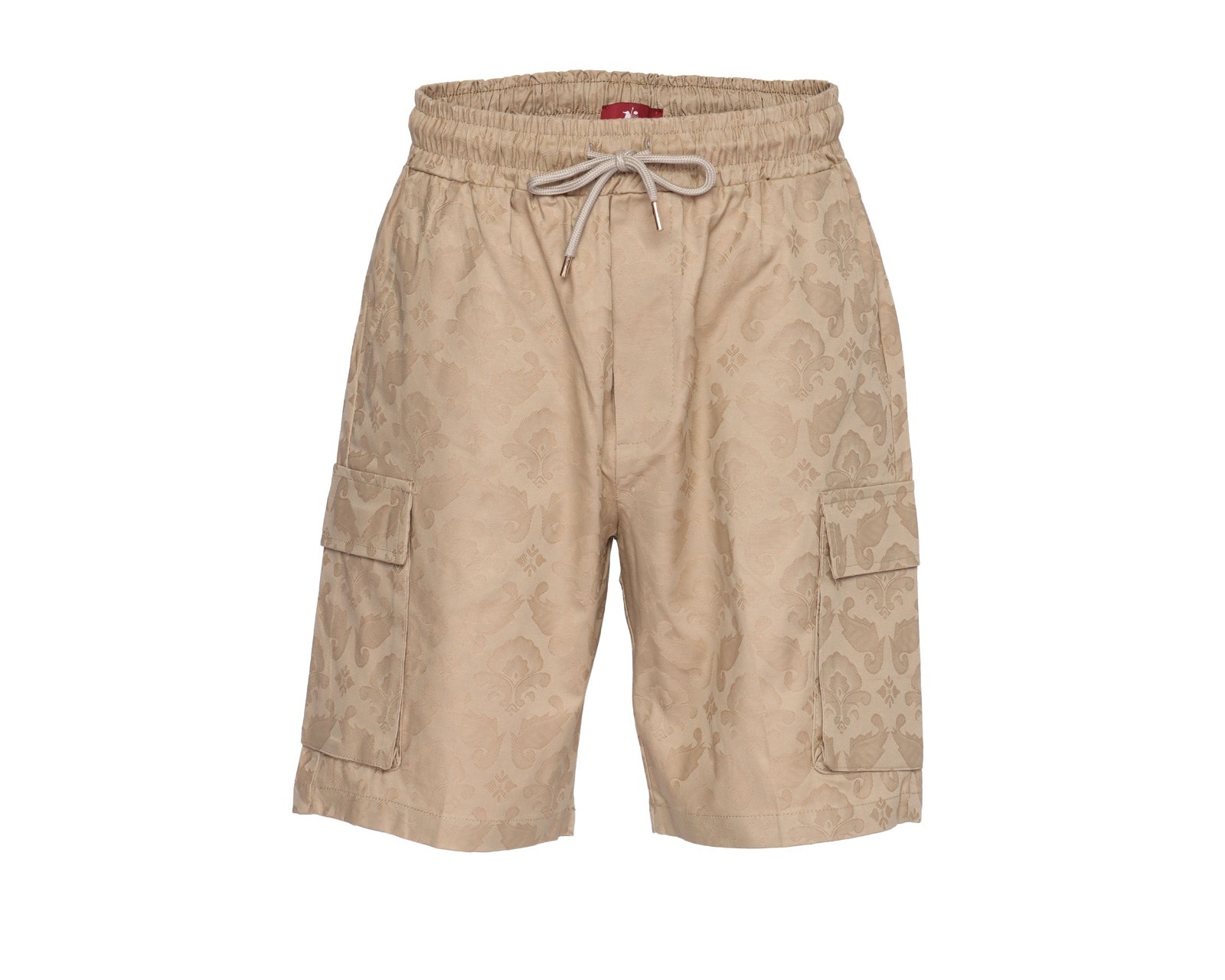 NWT EZZELINO SHORTS stretch cotton paisley drawstrings luxury Italy M