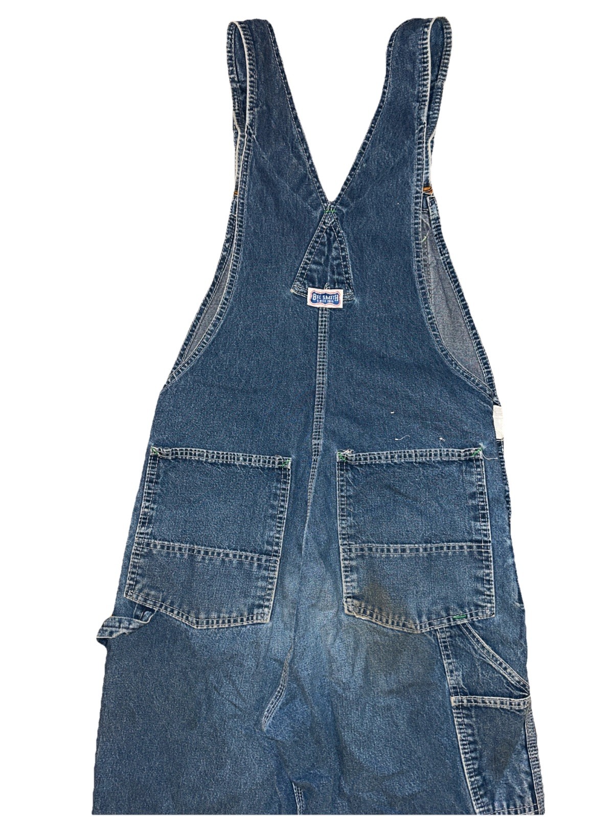 Big Smith Men’s Bib Overalls Workwear Denim Measuring 32X36 Vintage