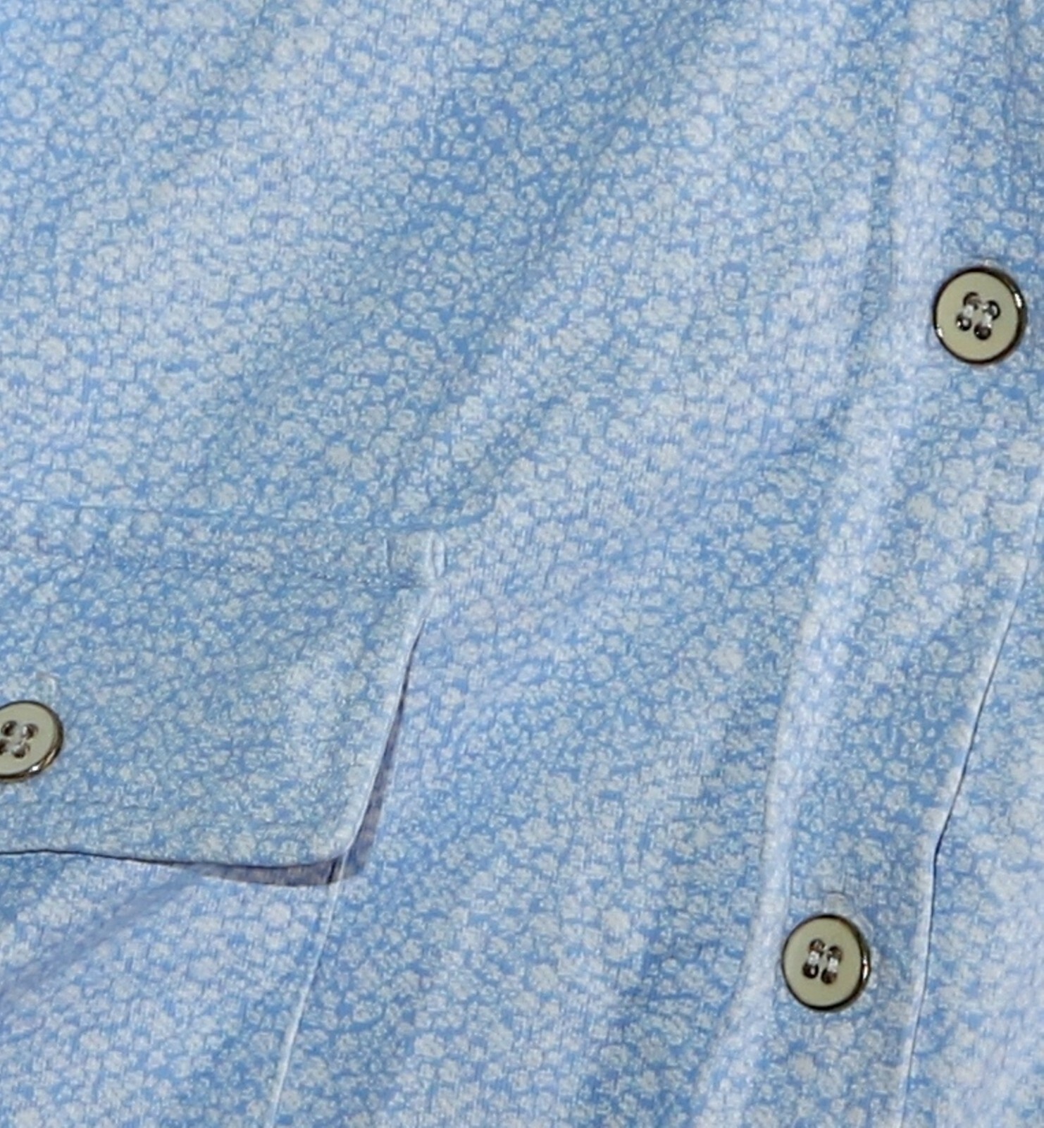 J. MCLAUGHLIN Blue Print Catalina Cloth Blse 42 In Chst 25 In Lng Sz L EXC
