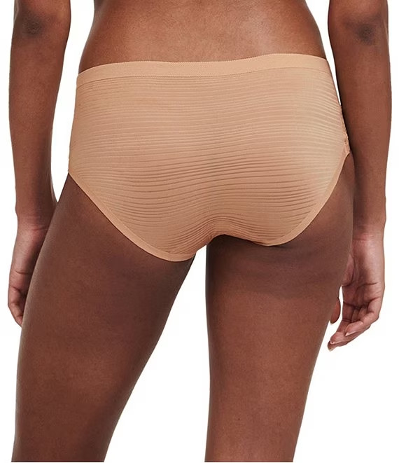 2 PAIRS CHANTELLE SOFT STRETCH STRIPED SEAMLESS HIPSTER PANTIES ONE SIZE XS-L