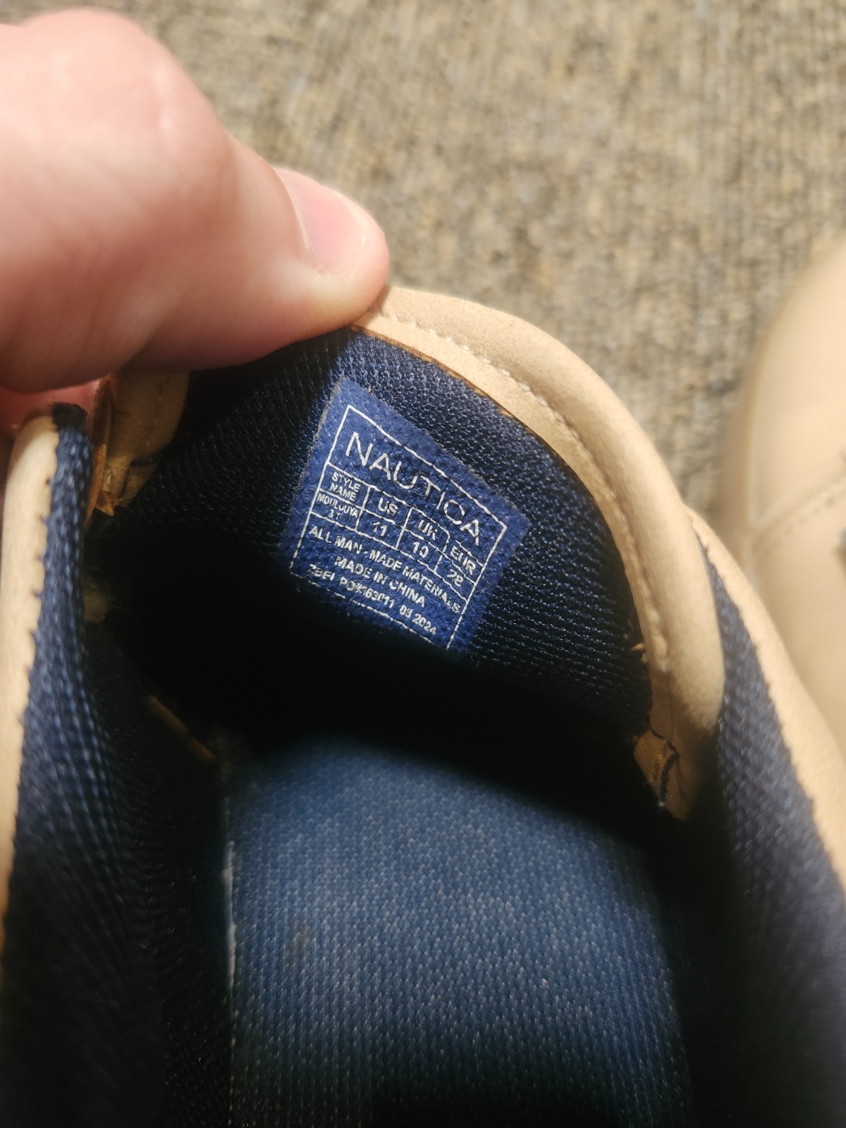 Nautica Moulouya 3T Toddler Boys Shoes Size 11 Tan Beige Hook & Loop Casual
