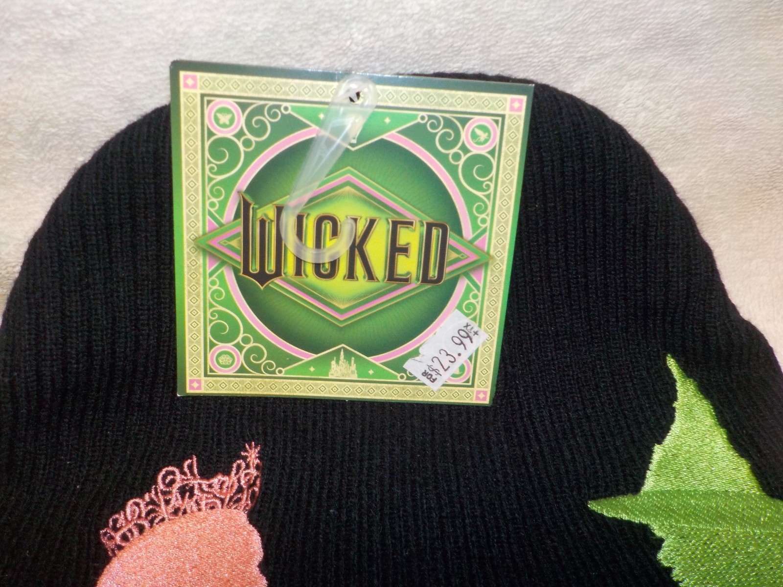 wicked cap black/green/rose- fits all- brand new with tagg