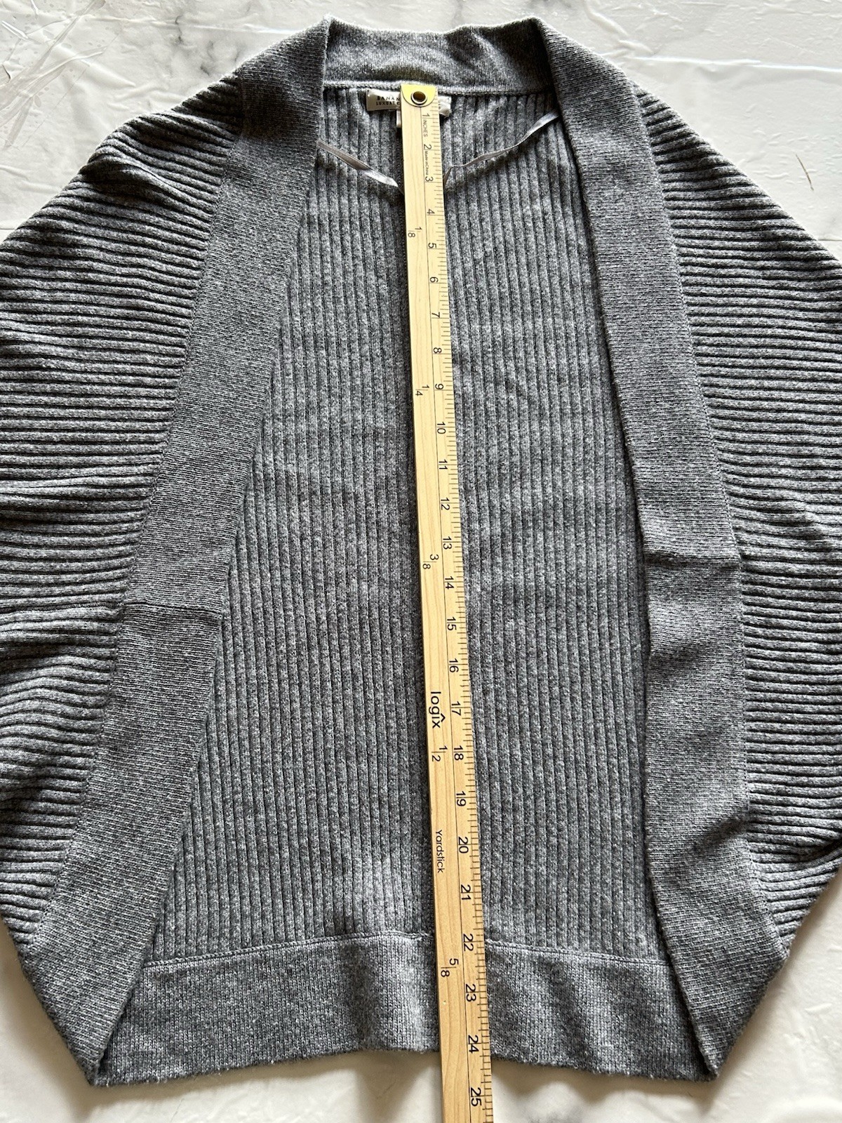 Banana Republic Cardigan Women’s Medium Gray Open Batwing Sleeves Boho Preppy