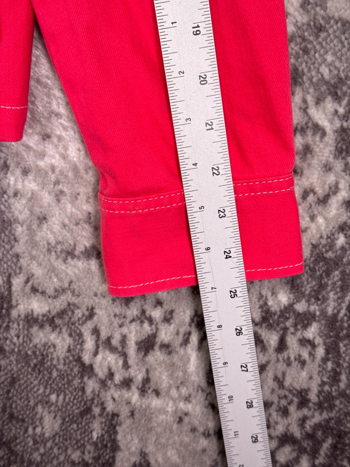 Ralph Lauren Fireman Jacket Large Womens Pink Denim Lobster Clasp Toggle