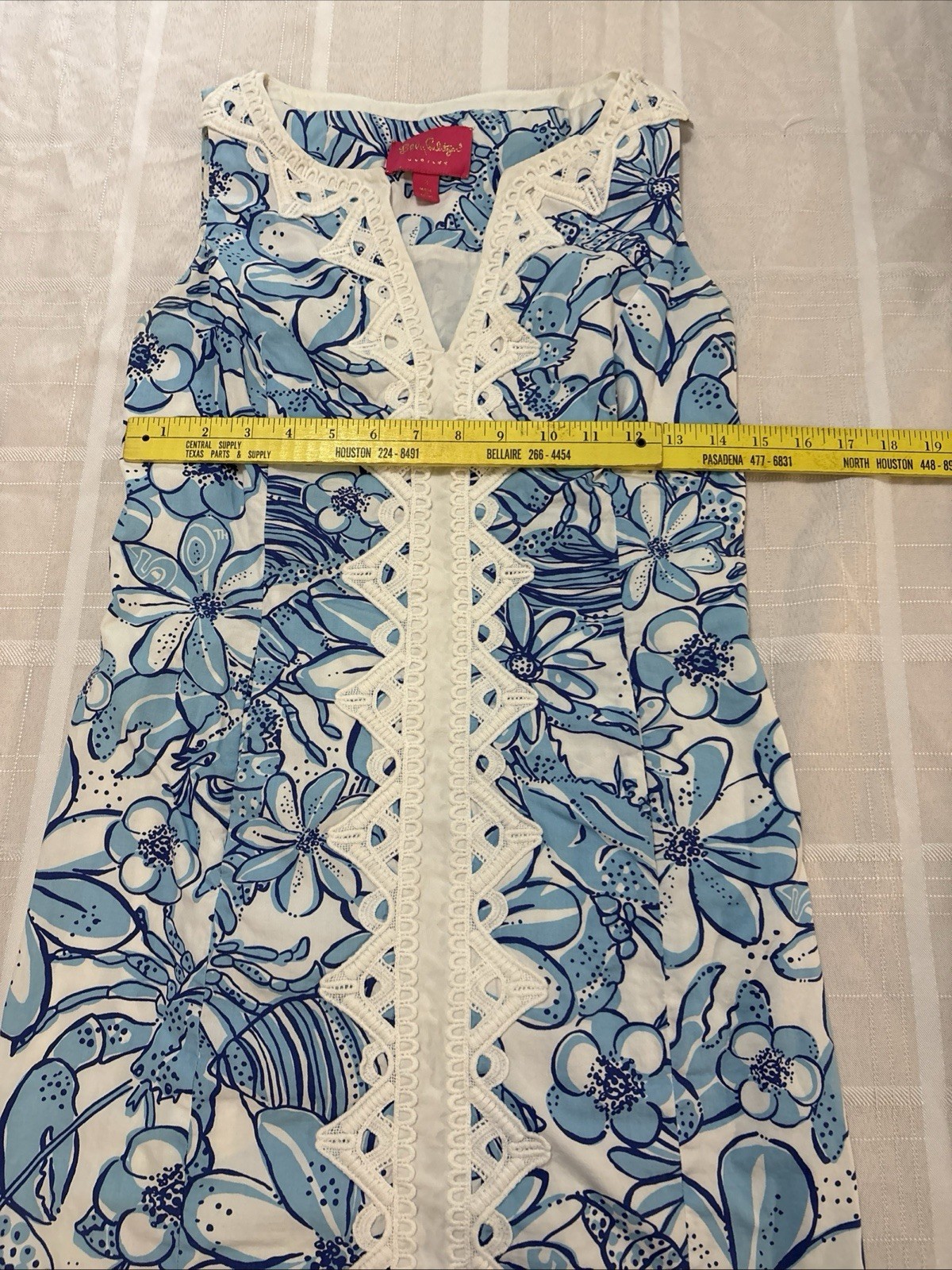 Lilly Pulitzer Melani Shift Coastal Blue Dress Summer Fun Casual Size 2