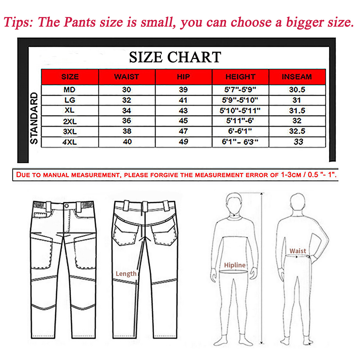 Mens Cargo Pants Tactical Waterproof Work Pants Outdoor Hiking Combat Trousers