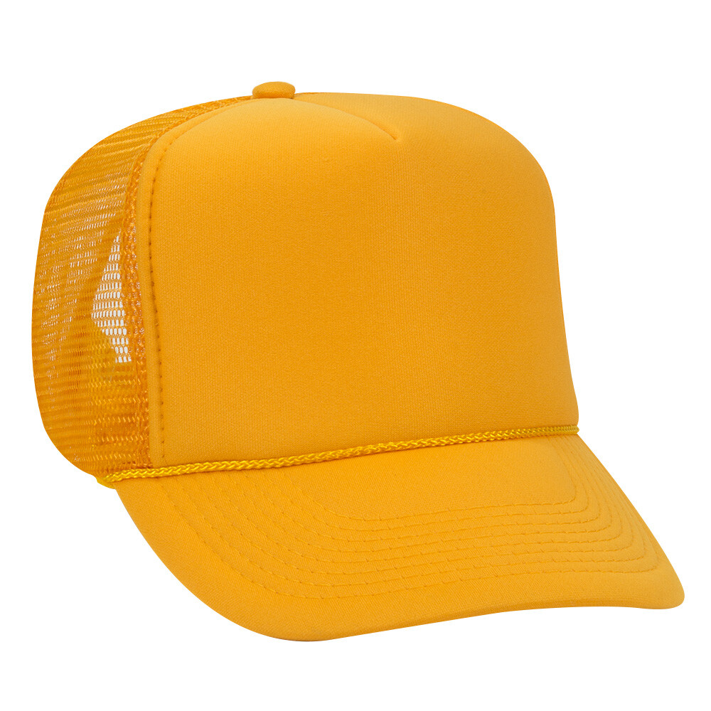 OTTO 5 Panel High Crown Polyester Foam Front Mesh Back Snapback Trucker Cap