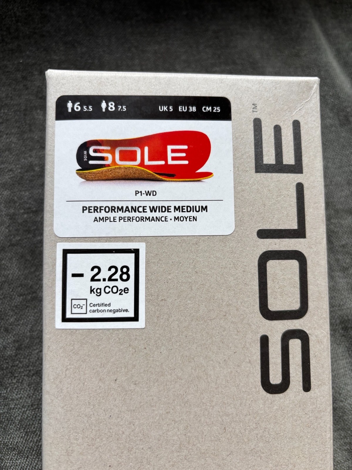 Brand new SOLE Performance WIDE Medium Insoles Cork 6m 8w Ample Moyen