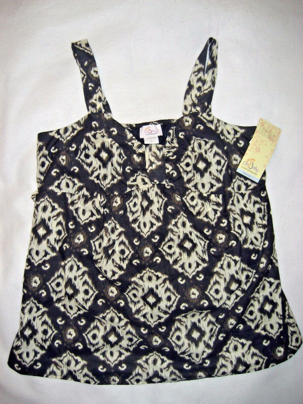 Women’s Oh Baby Maternity Cotton Sleeveless Top Blouse – Size Large – New