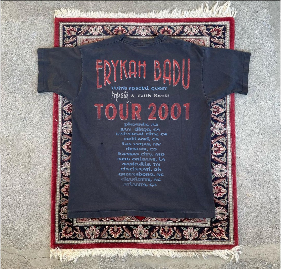 2001 Erykah Badu Tour Classic T-Shirt Black L