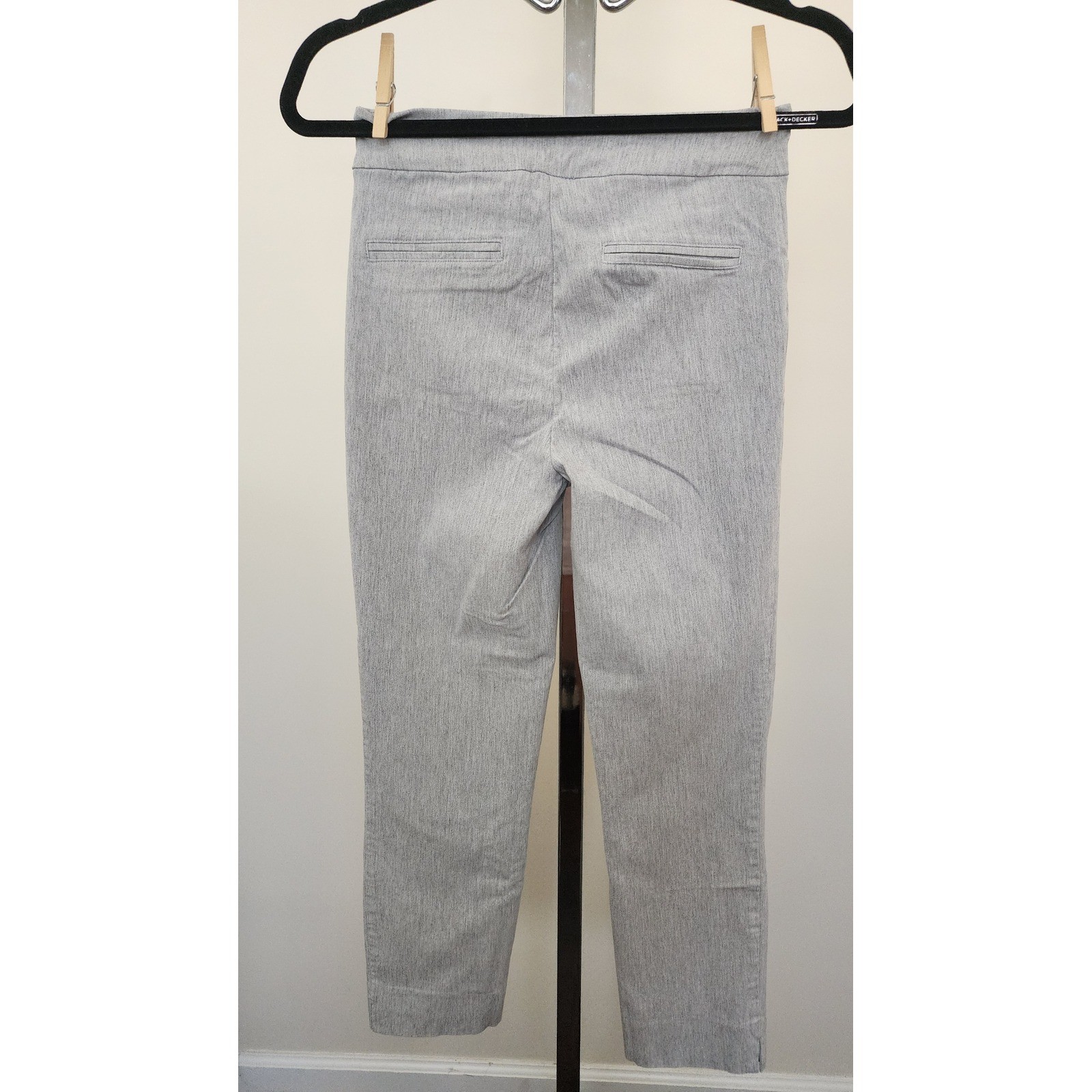 Hilary Radley Womens Gray Pull On Ankle Pants Stretch Slim Leg XS D4380-I420