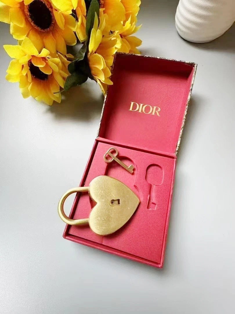 Dior Love Gold Heart Lock & Key Brand Novelty Limited Edition With New Box