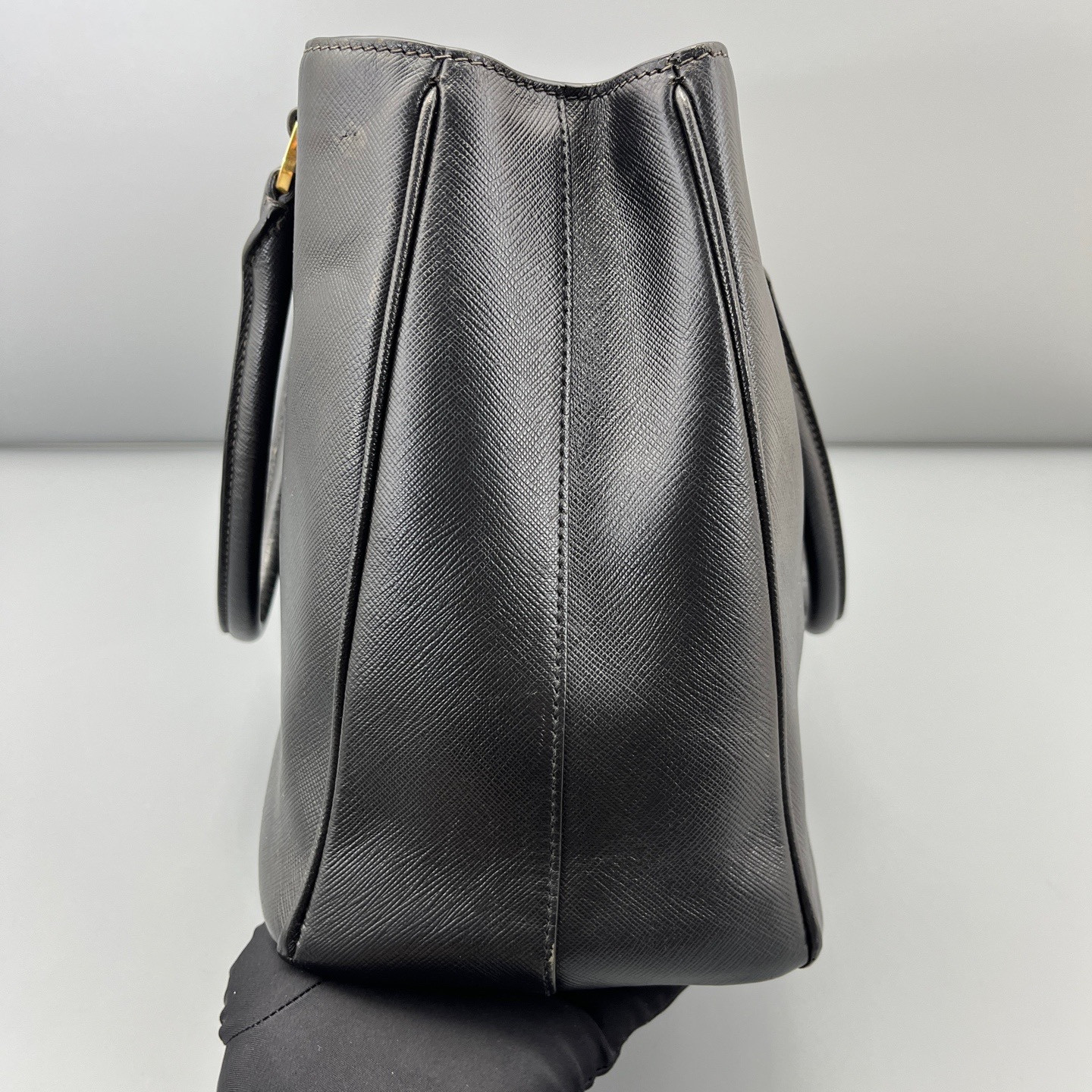 Authentic Prada Saffiano Lux Tote Saffiano Leather Tote Black Gold-Tone eBay AG
