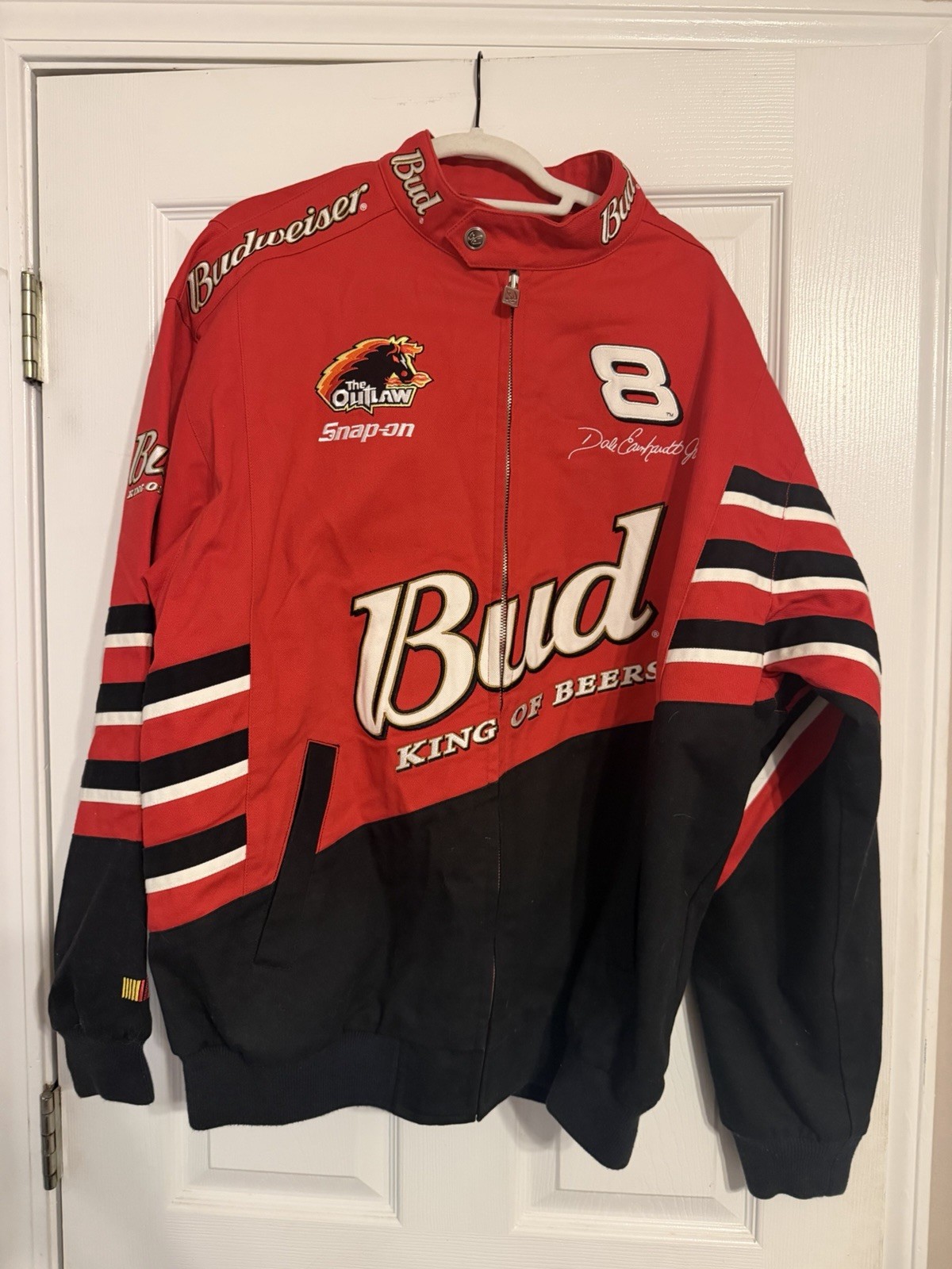 Early 2000s Dale Jr. “The Outlaw” Budweiser Jacket Size L