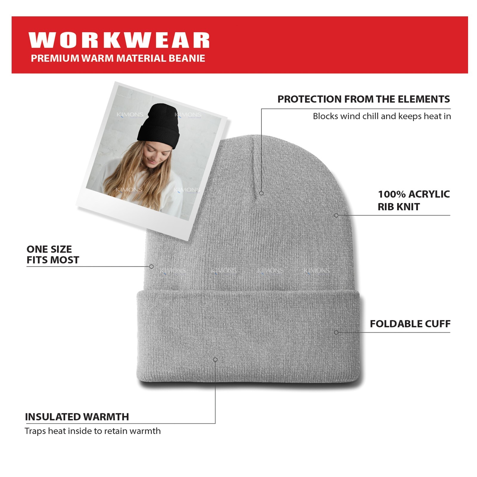 Beanie Hat Cap Solid Plain Knit Ski Skully Cuff Winter Warm Slouchy Men Women CF
