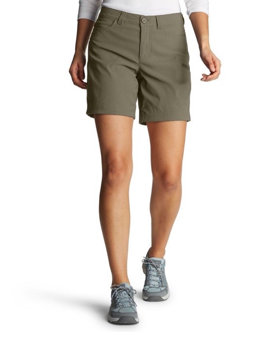 $60 Eddie Bauer Women’s Rainier shorts- Sprig Khaki – Size 4 (28W) – NEW Tags