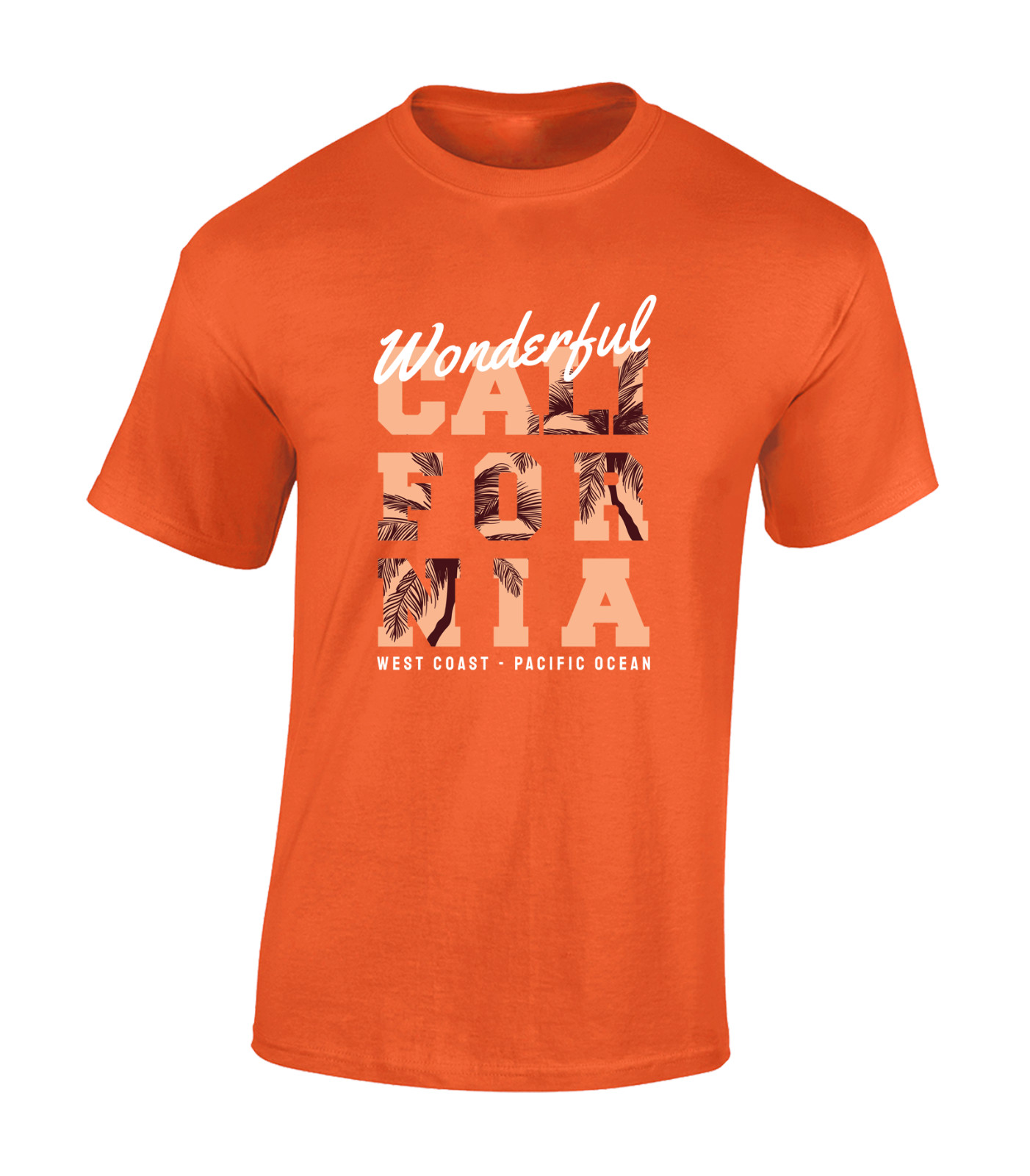 WONDERFUL CALIFORNIA MENS T SHIRT USA SUMMER HOLIDAY CLOTHING CASUAL TOP