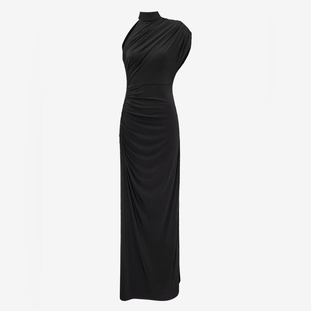 NWT Retrofete Dana Dress XS Black Floor Length
