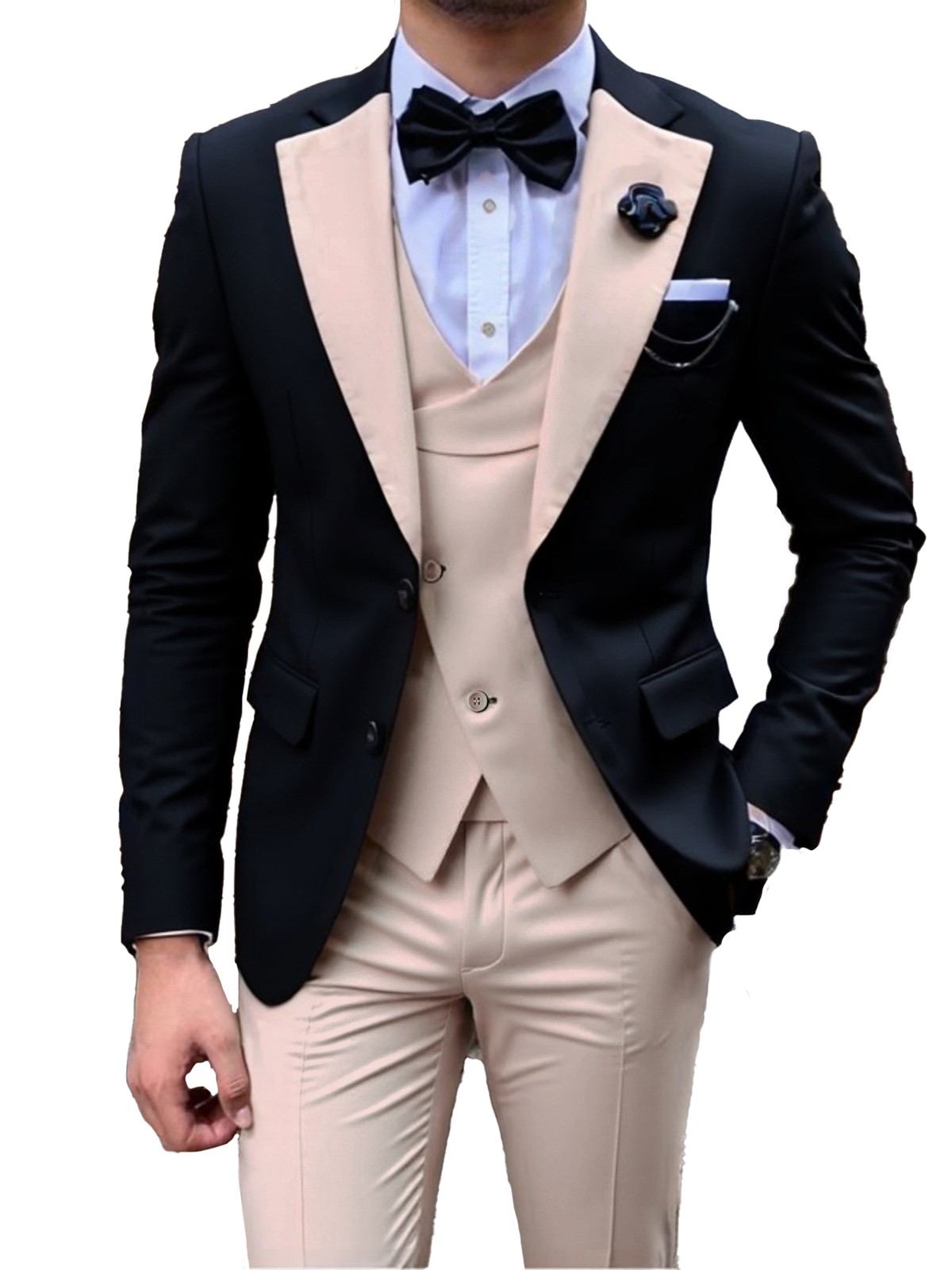 Formal Wedding 3Pcs Suit Groomsmen Tuxedo XS-5XL Homecoming Prom Party