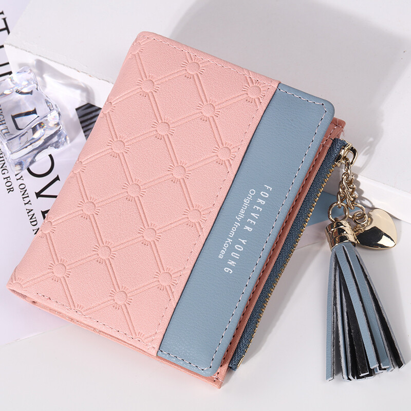US Women Short Wallets Small Bifold Leather Pocket Wallet Mini Purse Card Holder