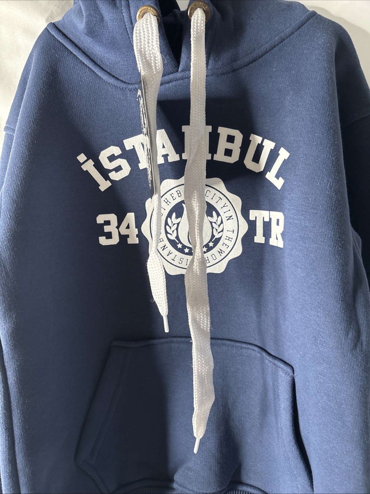 Istanbul Turkey Turkiye Youth 9/10 Navy Blue Hoodie Sweatshirt NEW