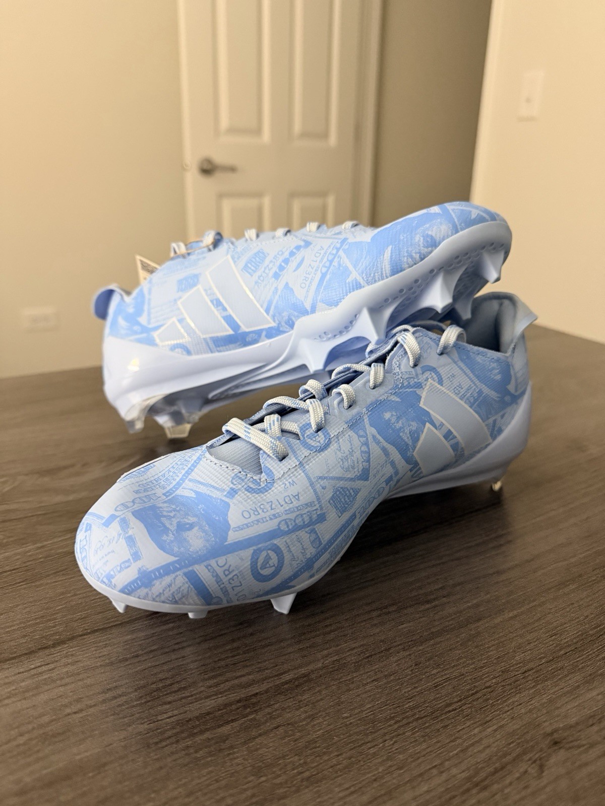 NEW Adidas Men’s SIZE 8 Adizero Electric II Football Cleats Light Blue JQ3981