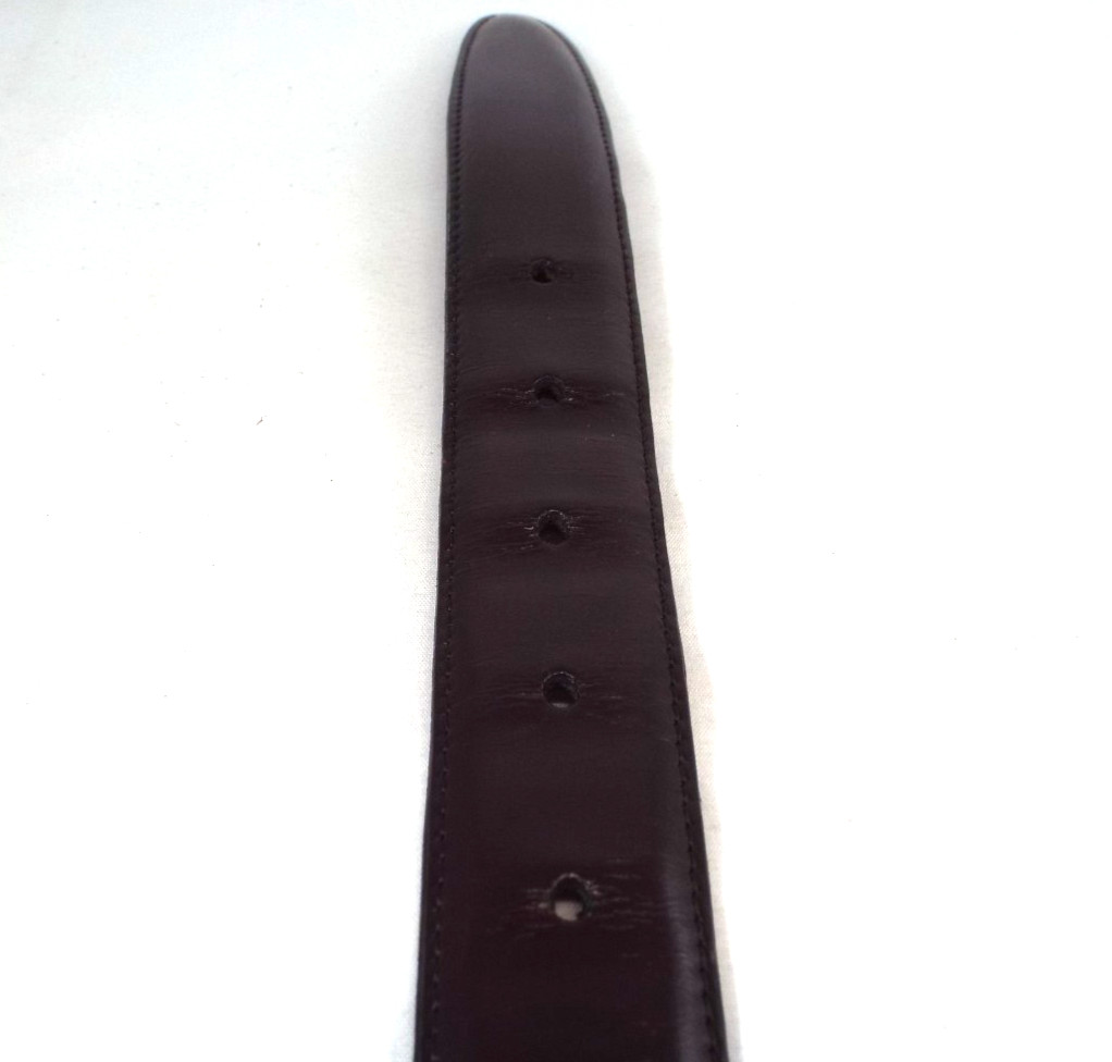 EUC VTG Allen Edmonds Handmade Brown Polished Leather 1 1/8″ Dress Belt Sz36 USA