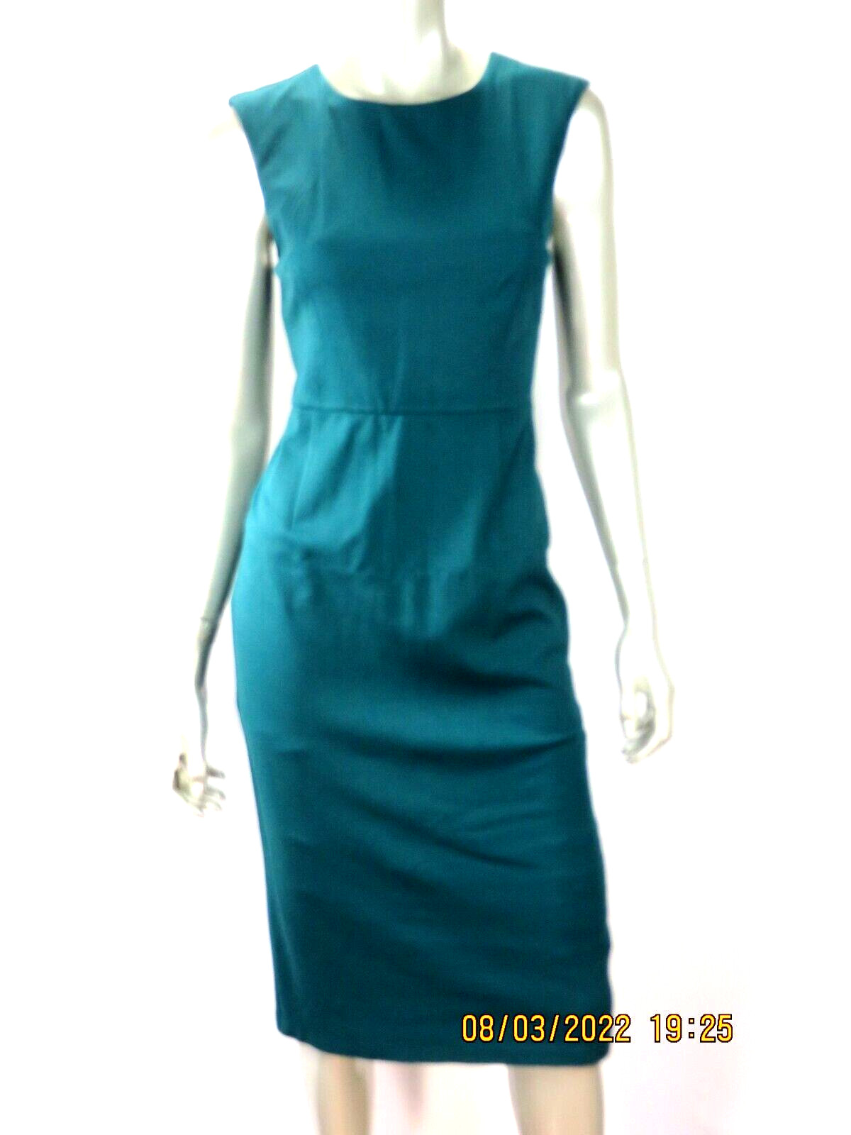 EXPRESS SZ 4 Rayon/Nylon/Spandex Pine Green Back Full Open Zipper Tunic Dress