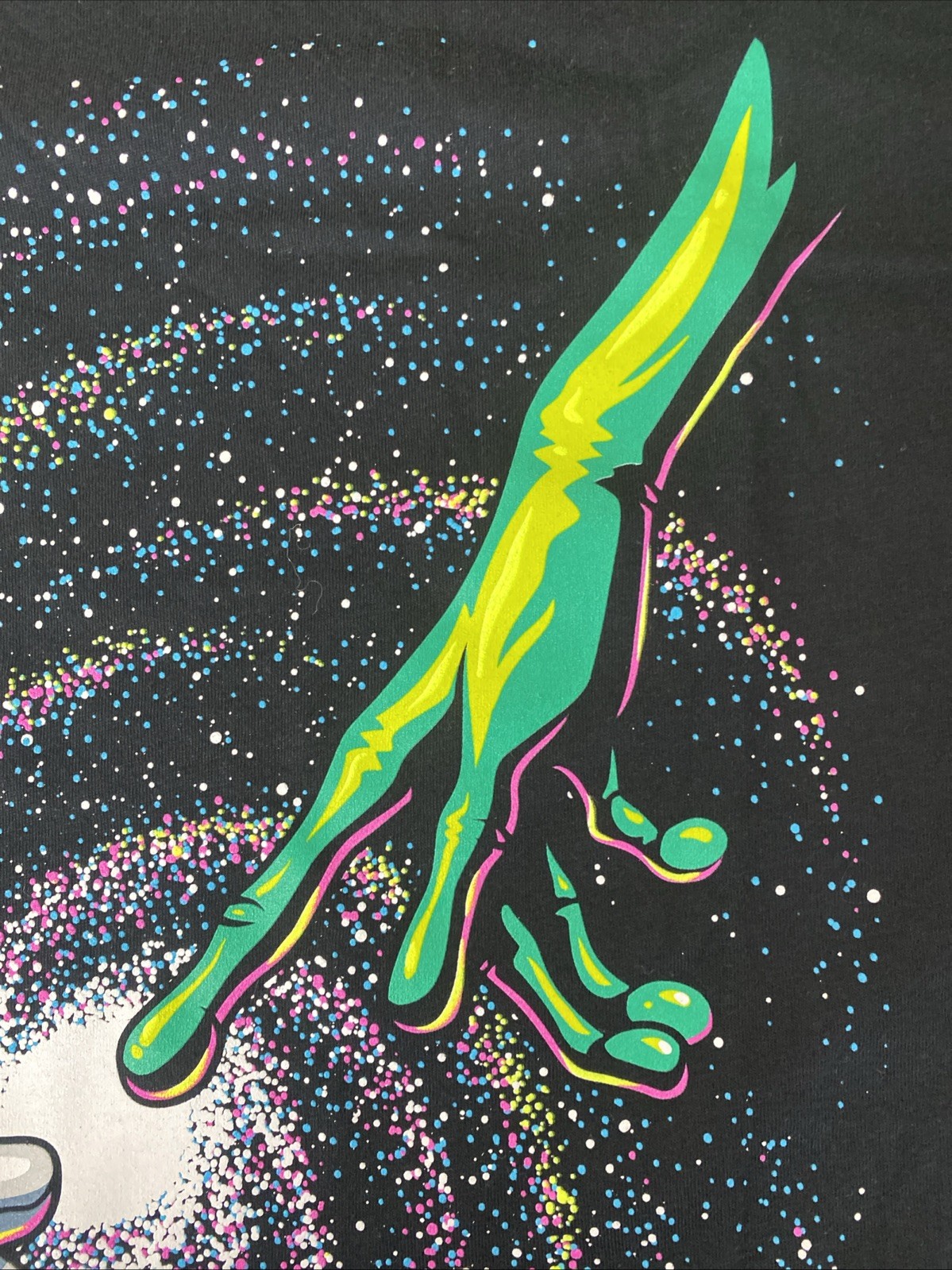 Into The AM Graphic Black Tee Mens Size Medium Hand Touchin Alien Astronaut NWOT