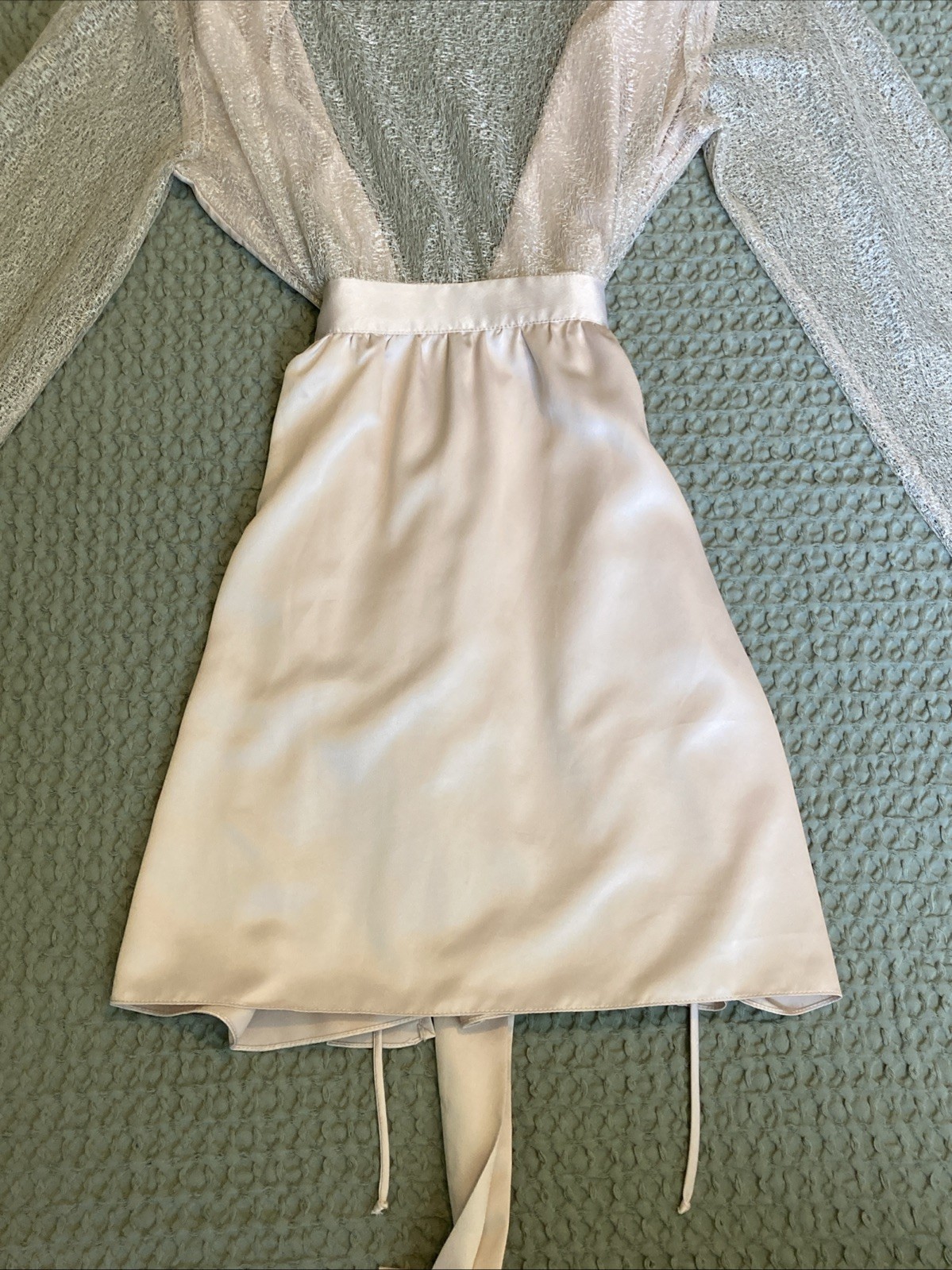 Flora Nikrooz Champagne Robe XS Lace Bridal