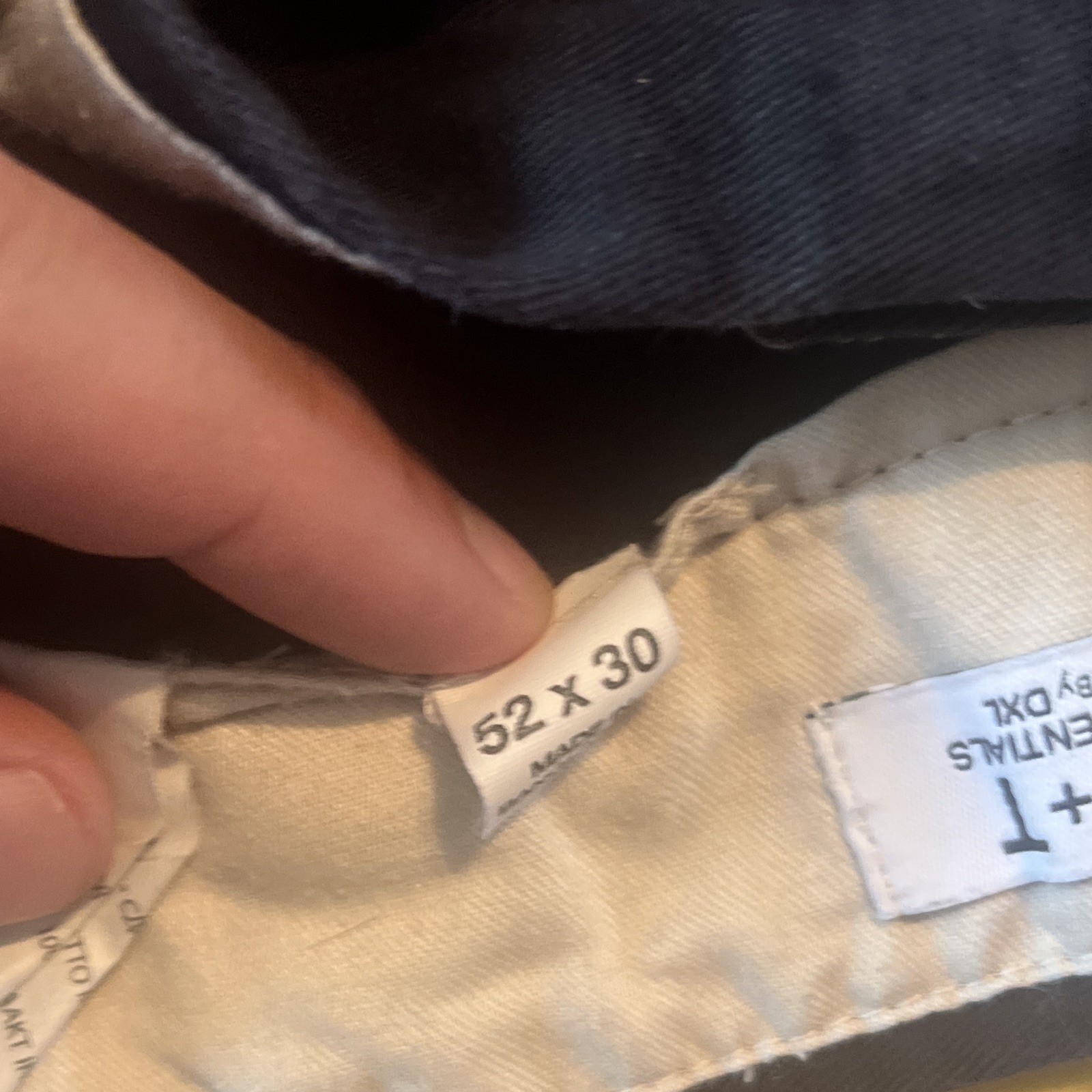 B+T Essentials by DXL Men’s Black Solid Cotton Khaki Pants Big & Tall 52