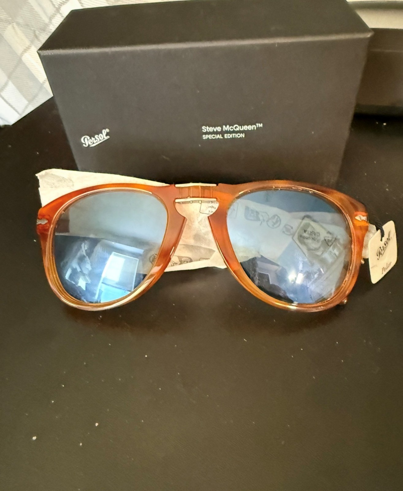 Persol Steve McQueen 714sm Limited Edition – Light Havana Crystal Blue