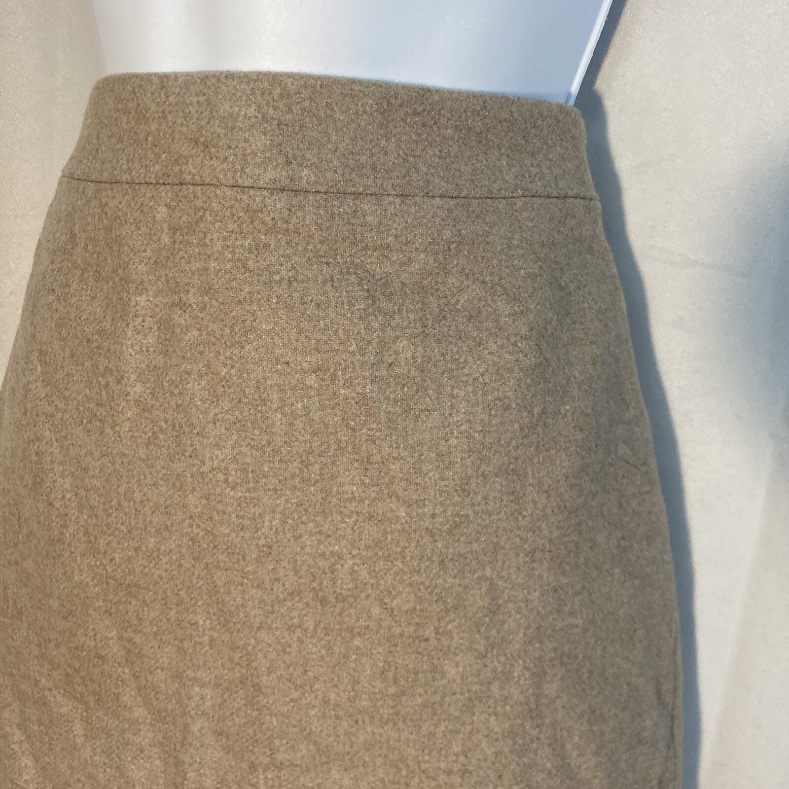 J. CREW beige wool viscose The Pencil Skirt skirt 0