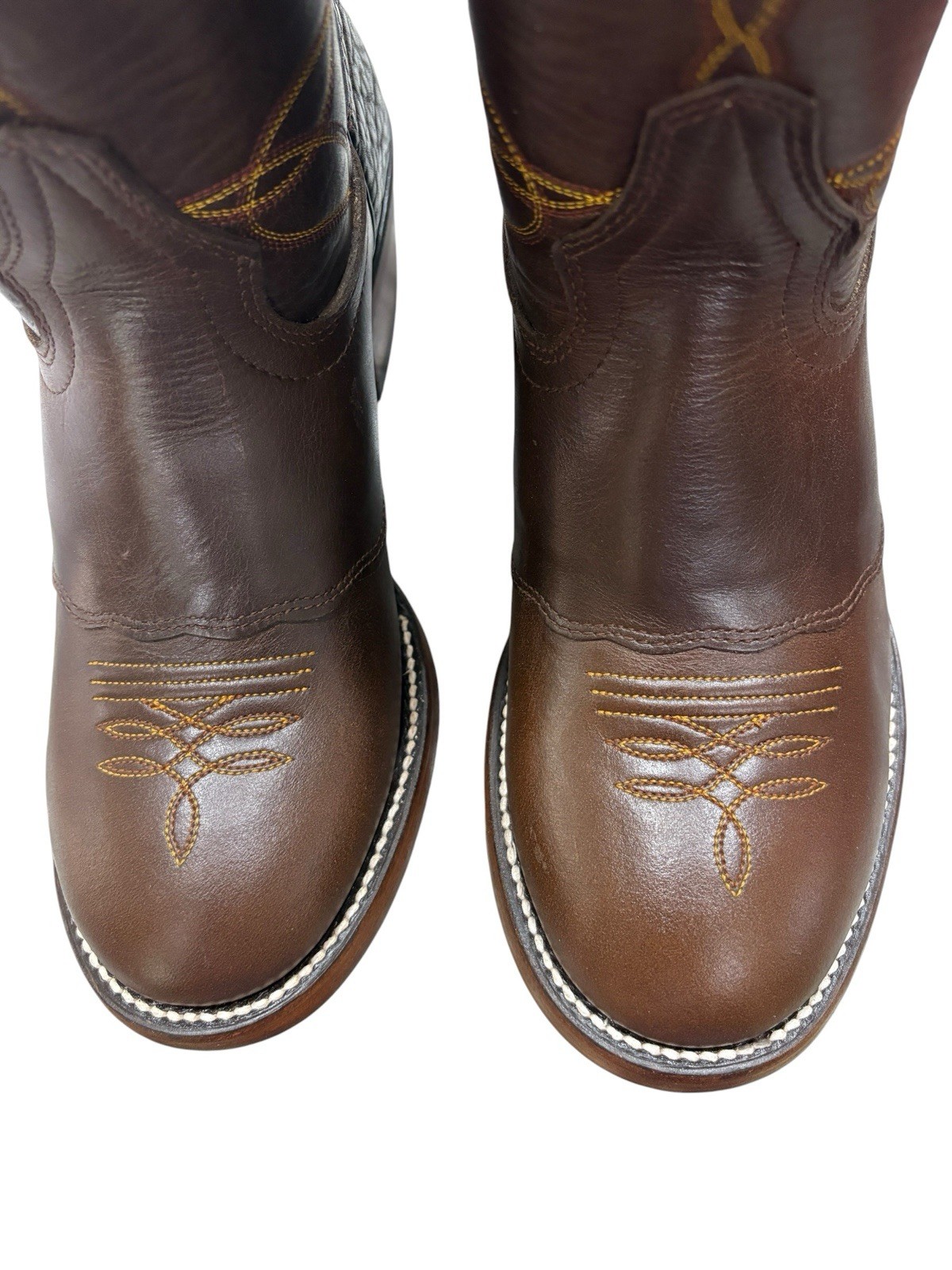 Hondo AT-5 Brown Horsebutt Finish Cowboy Boots FACTORY SECONDS