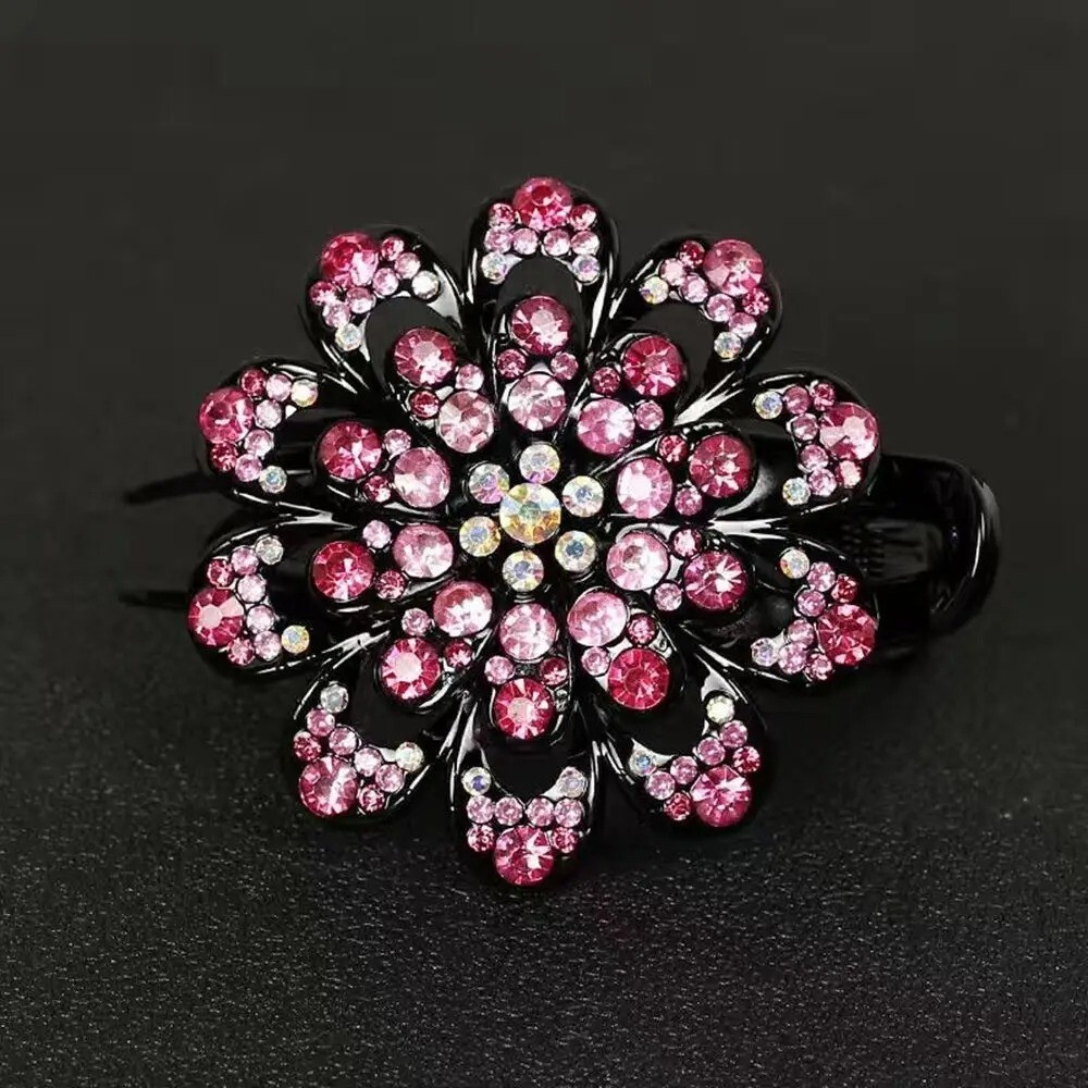 Women Crystal Rhinestone Hairpin Hair Clips Hair Claw Fashion Hair Accessories