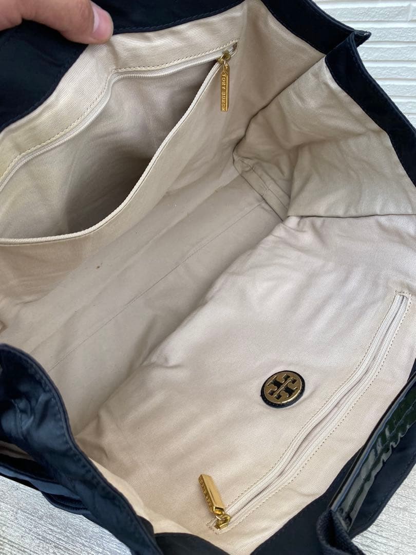 Tory Burch Ella Enamel Nylon Tote Bag