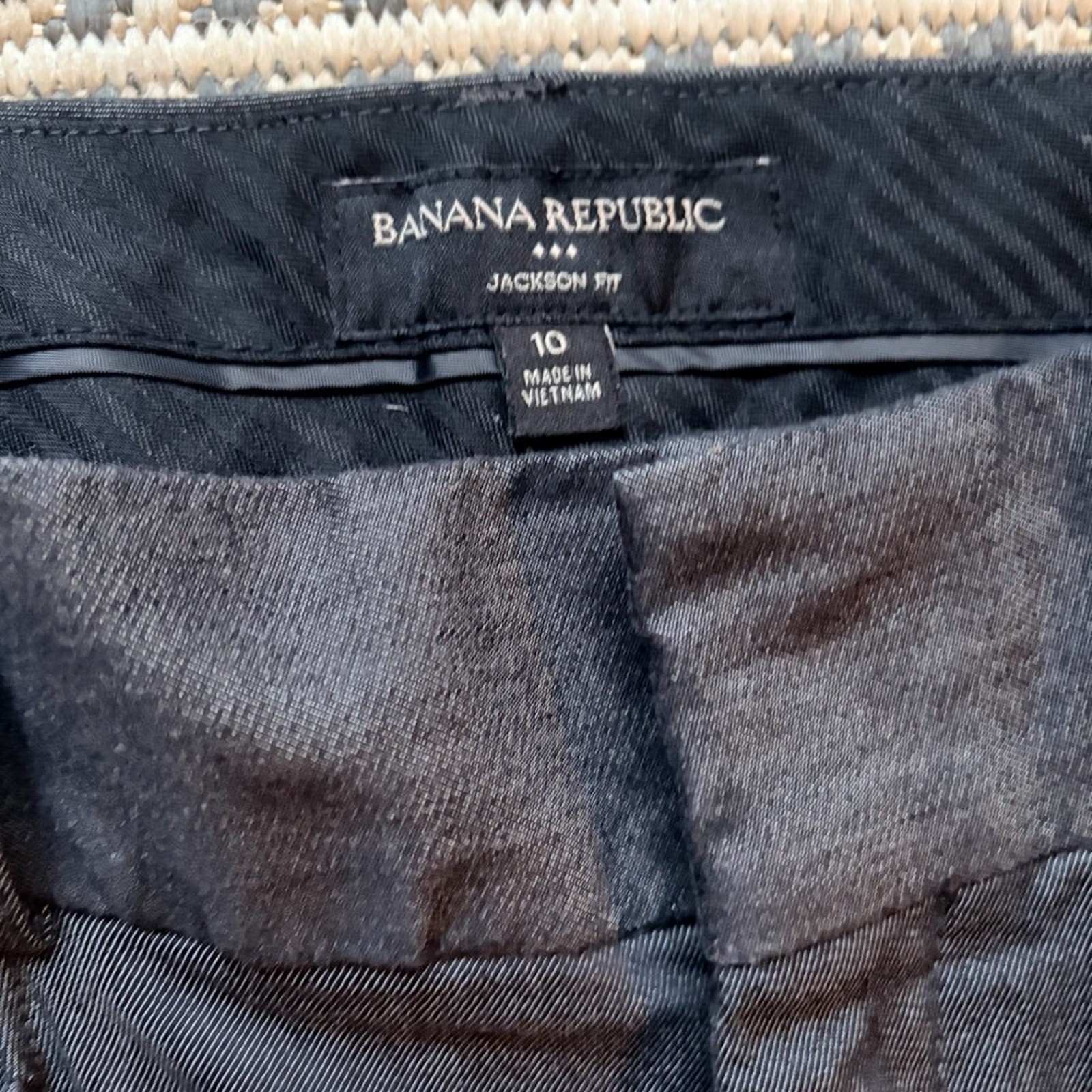 Banana Republic Factory Pants Size 10 Gray Jackson Fit Work/Office