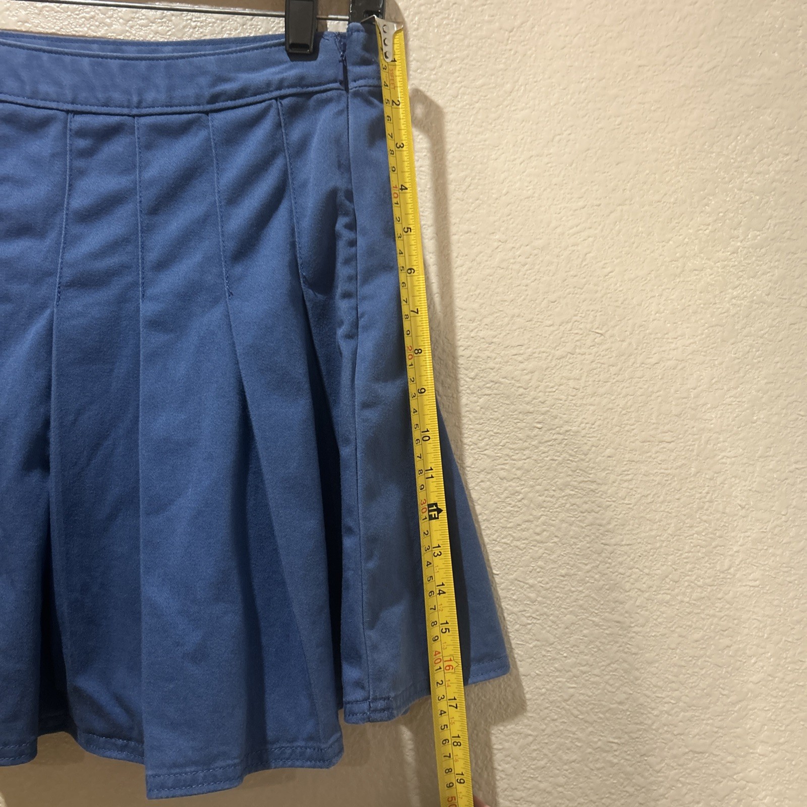 Vans Off The Wall Emo Punk Chino Blue Pleated Mini Tennis Skater Skirt Small 25