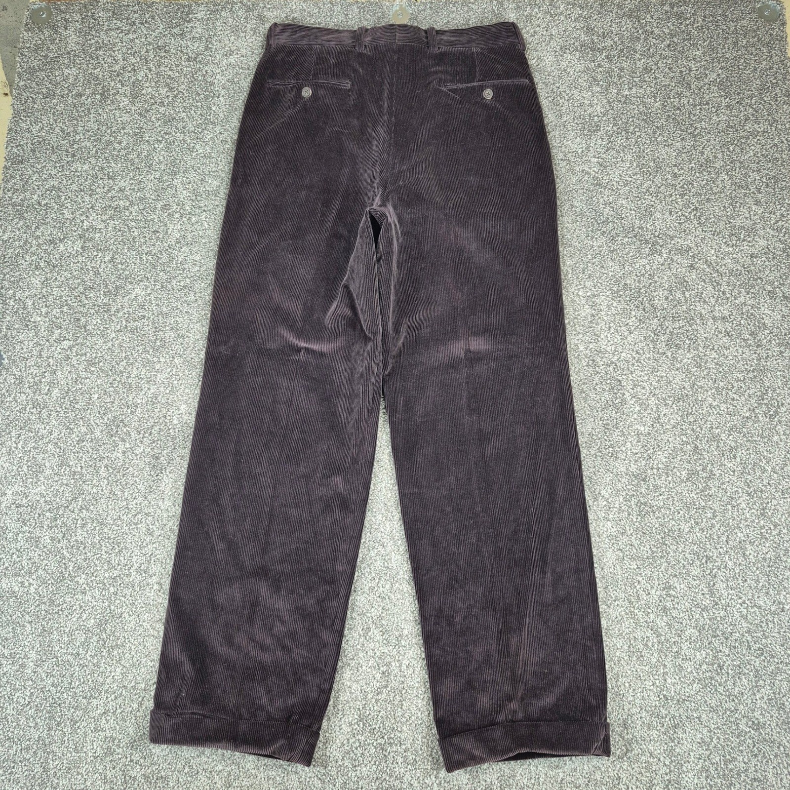 Vintage Bernard Zins Corduroy Pants Mens 31×30 Pleated Cuffed Made in France