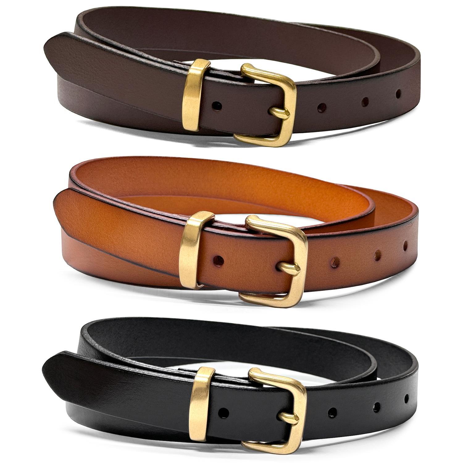 Women’s Dress Belts 100% One Piece Genuine Full Grain Leather Casual Belt