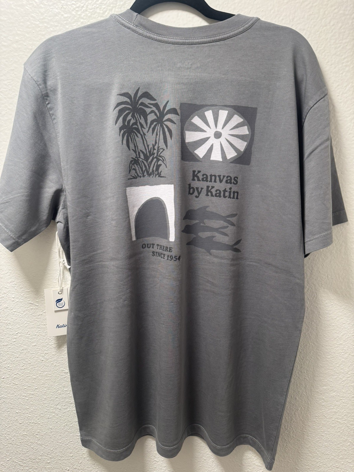Katin large Men T-shirt Logo 100% Organic Cotton Graphite
