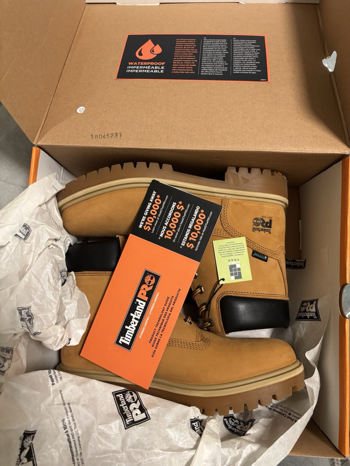 New Men’s Sz 10 Timberland Pro Direct Attach 6” Waterproof Work Boots