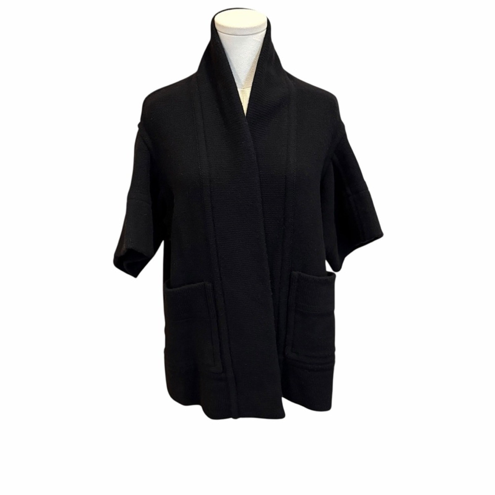 Stella McCartney : Reversible Cape Cardigan | Black | Italian Size 36