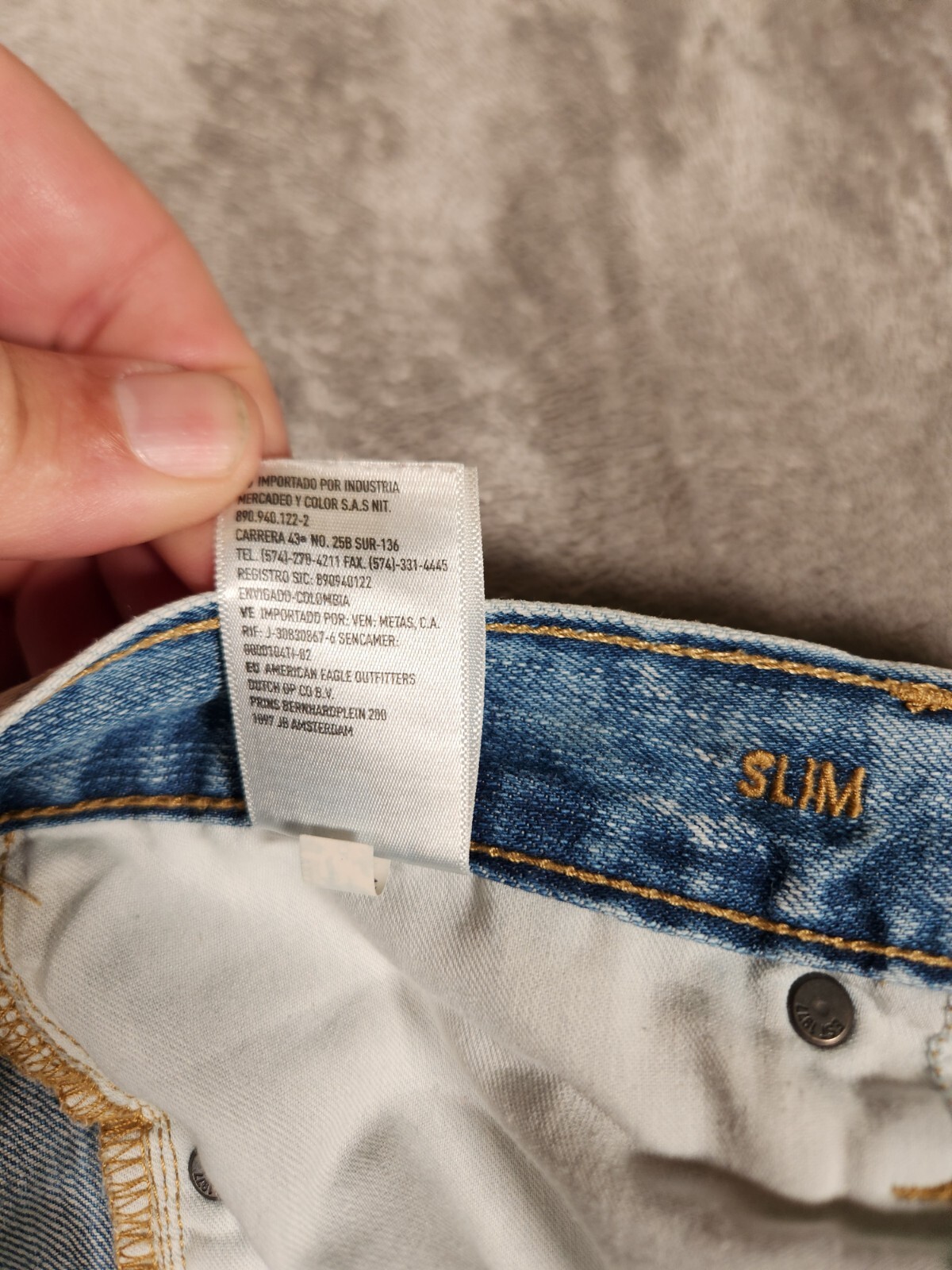 American Eagle Jeans Men’s 28X30 Blue Denim Stone Washed Slim