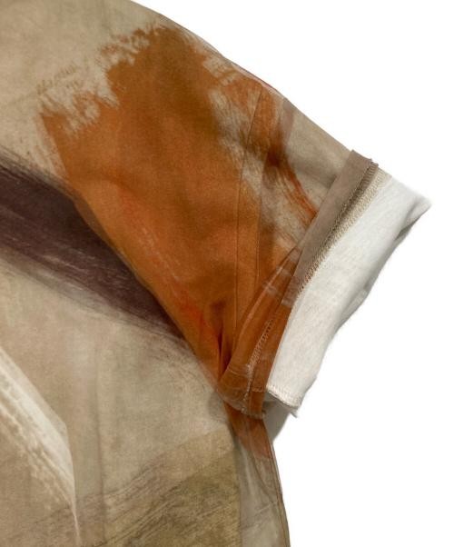 Ameri Louise Art Tee Brown Cotton & Polyester Ladies Short Sleeve T-Shirt