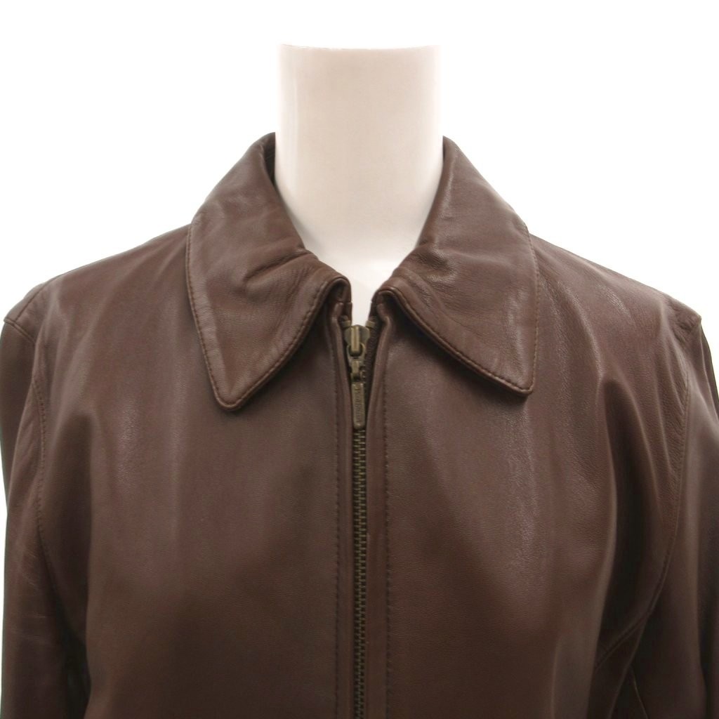 Paul Stuart Lamb Leather Jacket Blouson Womens Size 9 US 6 22in (56cm) Excellent