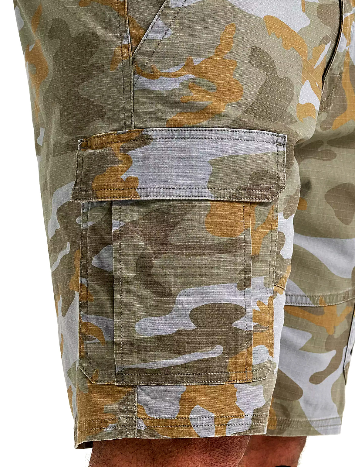 Men’s Wrangler Relaxed Fit 10 inch Stretch Cargo Shorts Camo CHOOSE SIZE 30-48