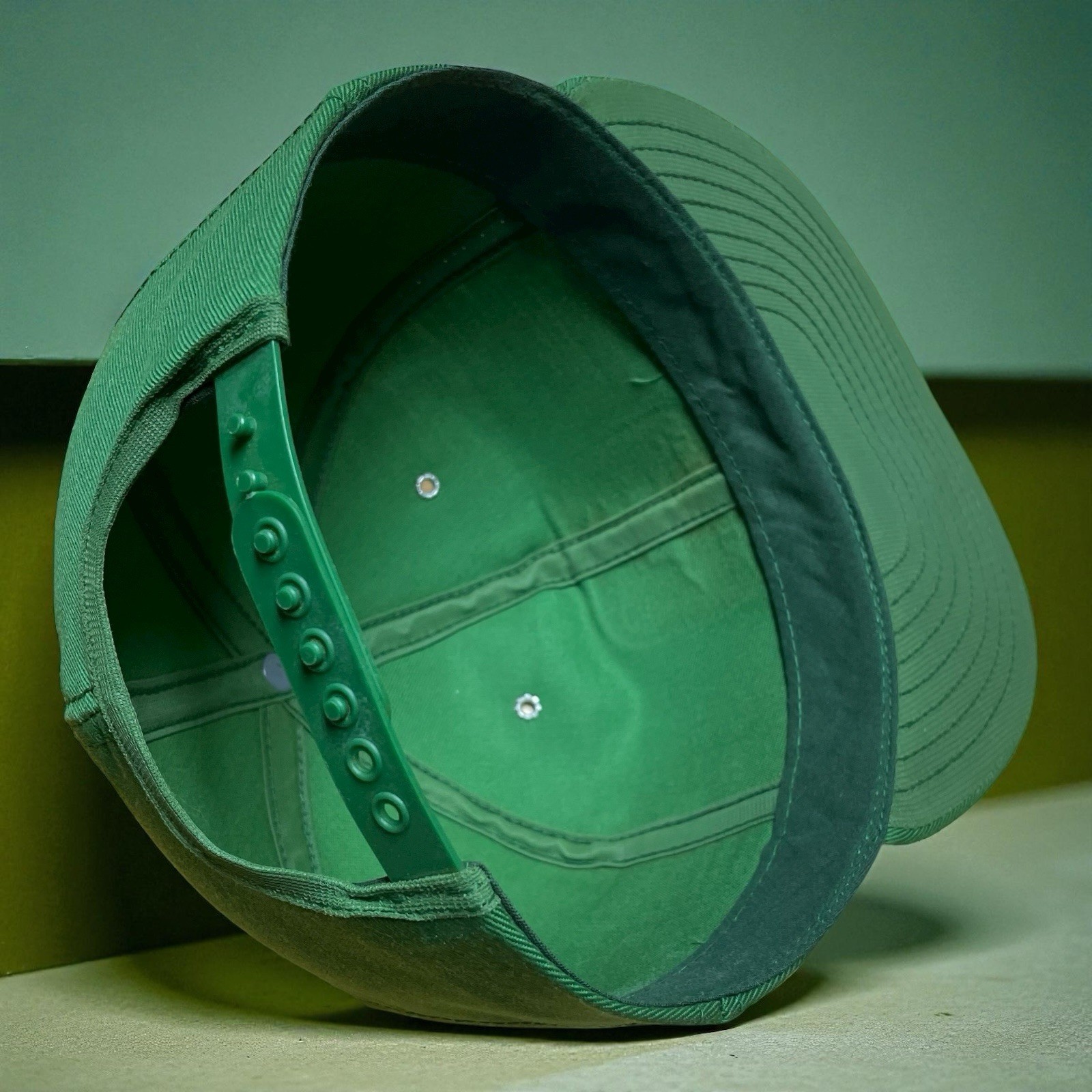 Vintage 80’s John Deere Snapback Hat Green Twill Louisville MFG Co. USA Made