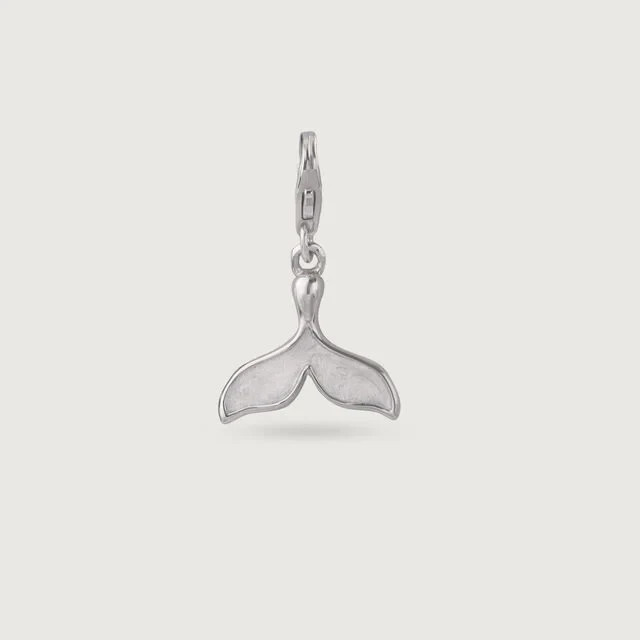 Mermaid Tail Dangle Charm Lobster Clasp 925 Sterling Silver for Bracelet Pendant