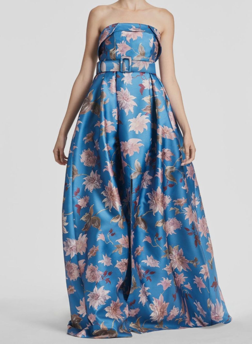 $850 Sachin & Babi Women’s Blue Slate Dalia Multi Brielle Gown Plus Size 22W